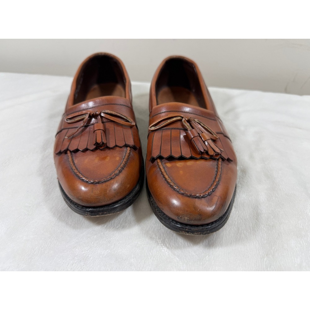 Allen Edmonds Newport Tassel Kiltie Loafers Women 11.5 Brown Leather USA - Picture 2 of 7